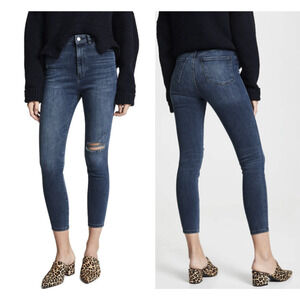 NWOT DL1961 Chrissy Ultra High-Rise Skinny Jeans Women 30 Blue Saxton Denim